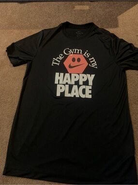 Nike Dri-FIT "The Gym Is My Happy Place" Graphic Training T-Shirt